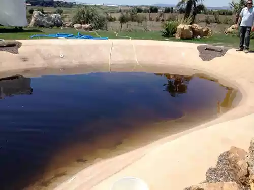 Piscina stile design problemi di proliferazione alghe nere