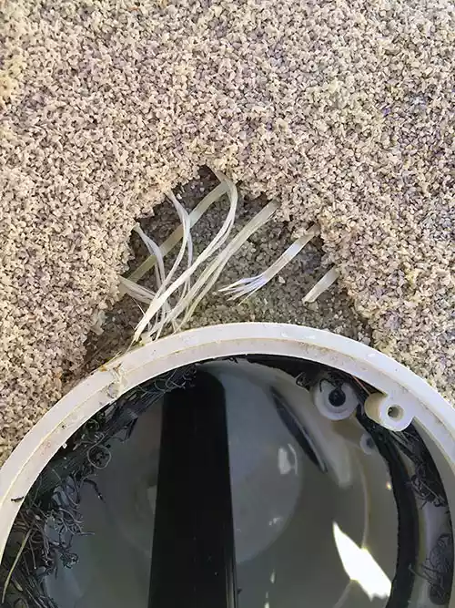 Problema disgregazione strati sabbia e resina piscine dal design bio